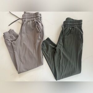Women's Gray and Green Joggers